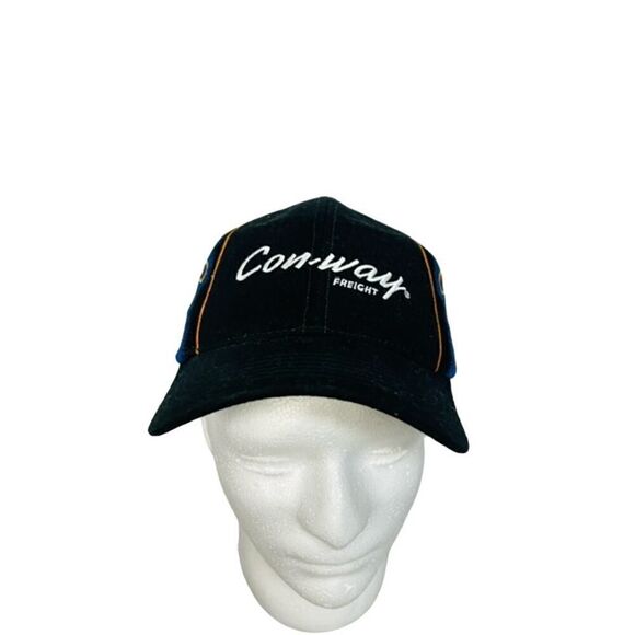 Conway Freight Hat Cap Strap Back Adjustable men Colin Braun 6 Black Blue Flames - Picture 6 of 10